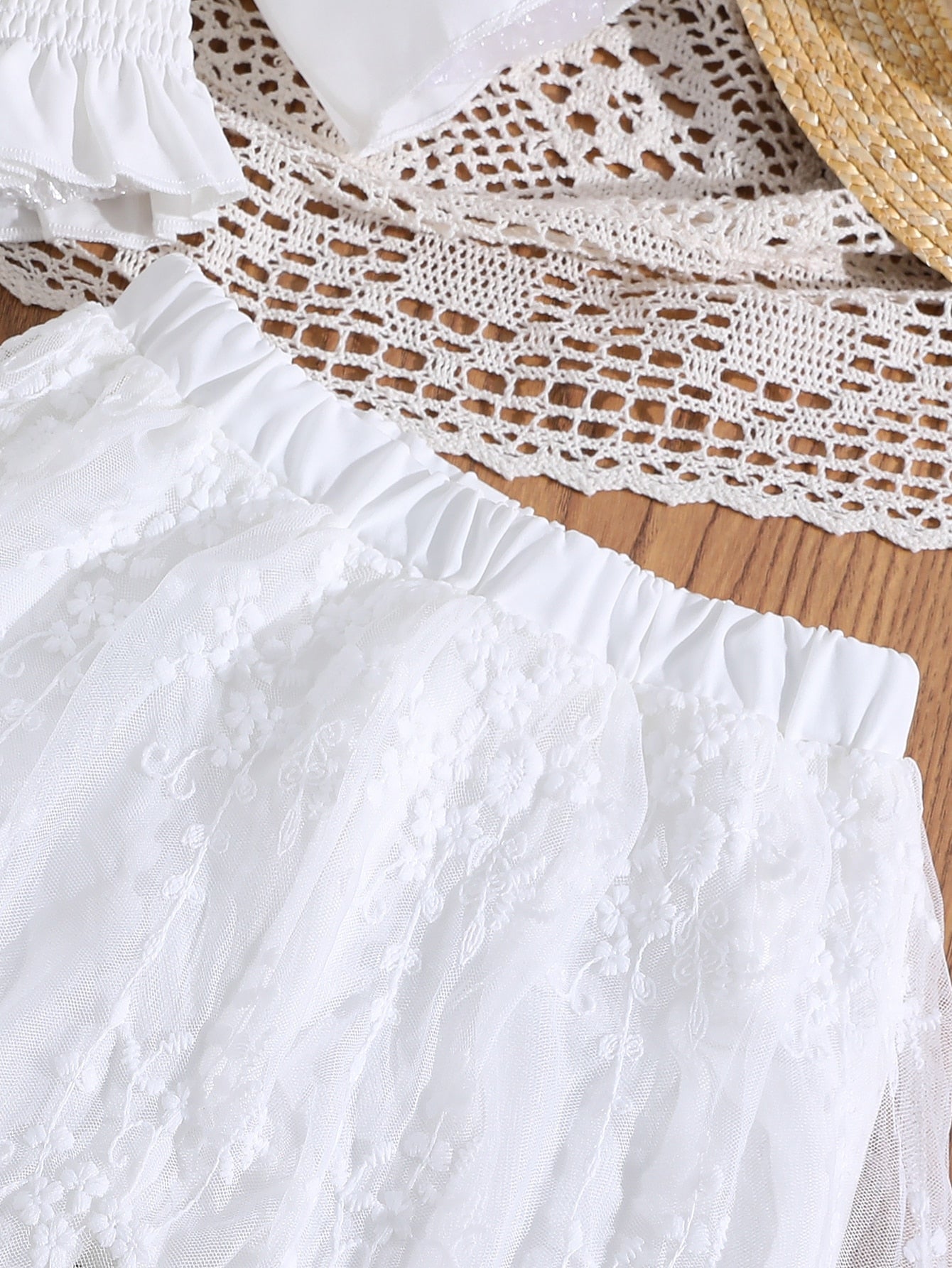 lace short sleeve top white​

