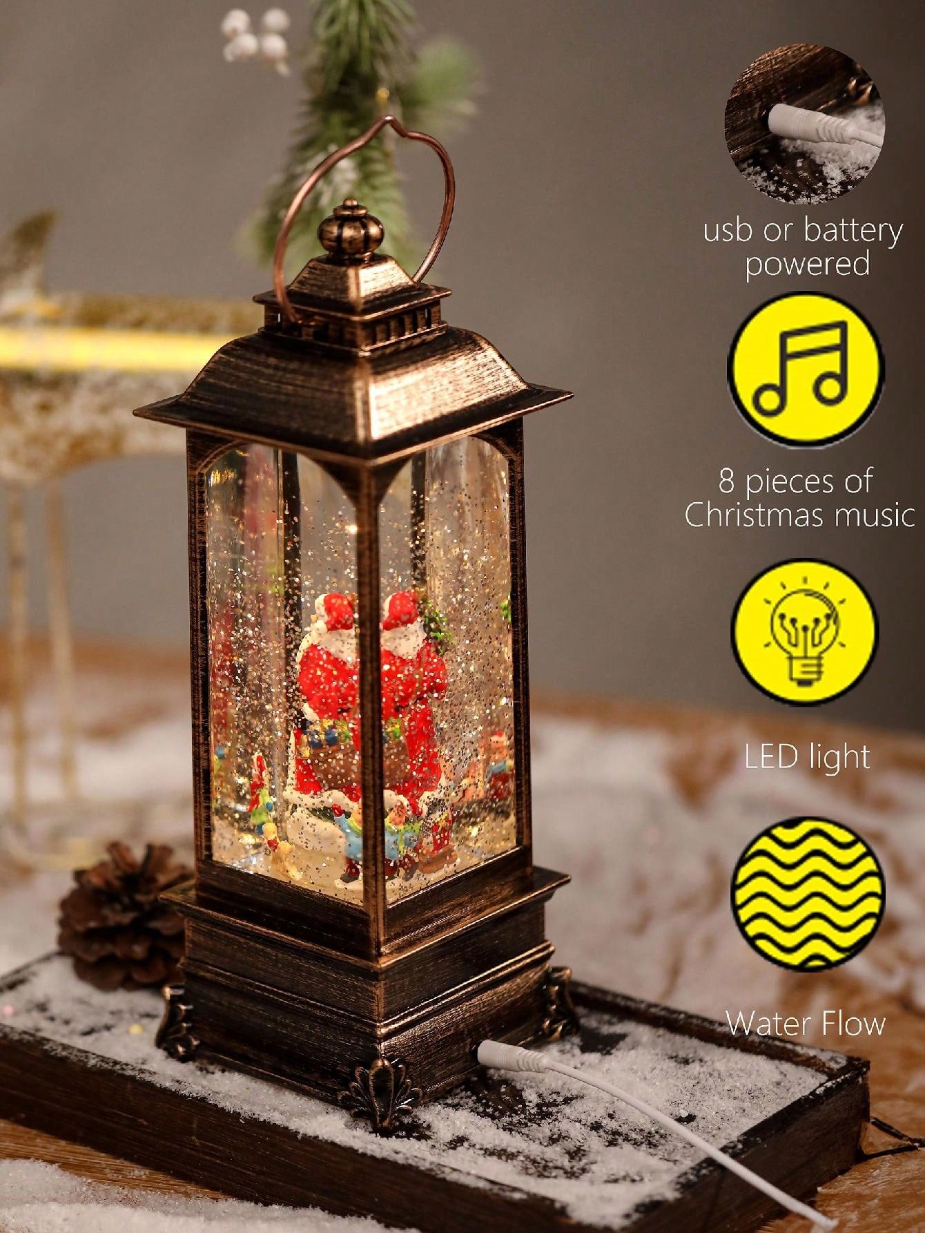 snow globes with music box 