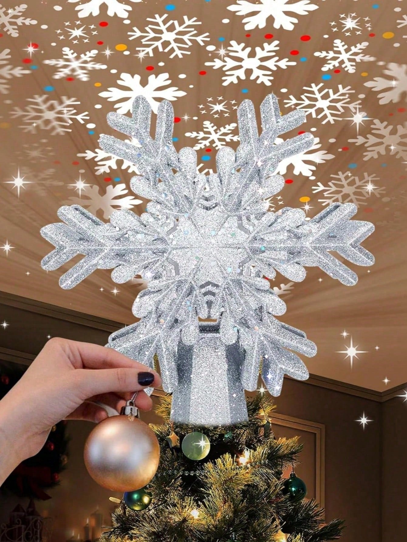 Christmas angel tree topper white 