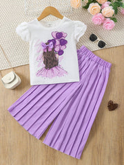 Pleated pants set