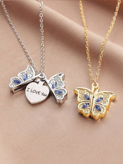 butterfly diamond necklace