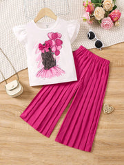 Pleated pants set