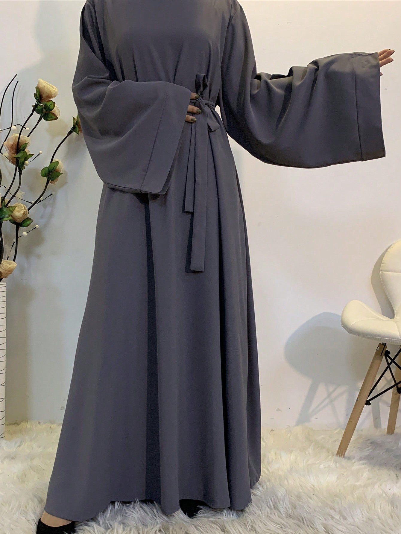 Gray Abaya