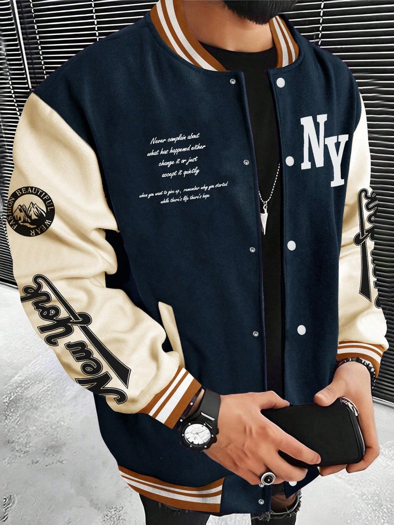 Graphic Varsity Jacket