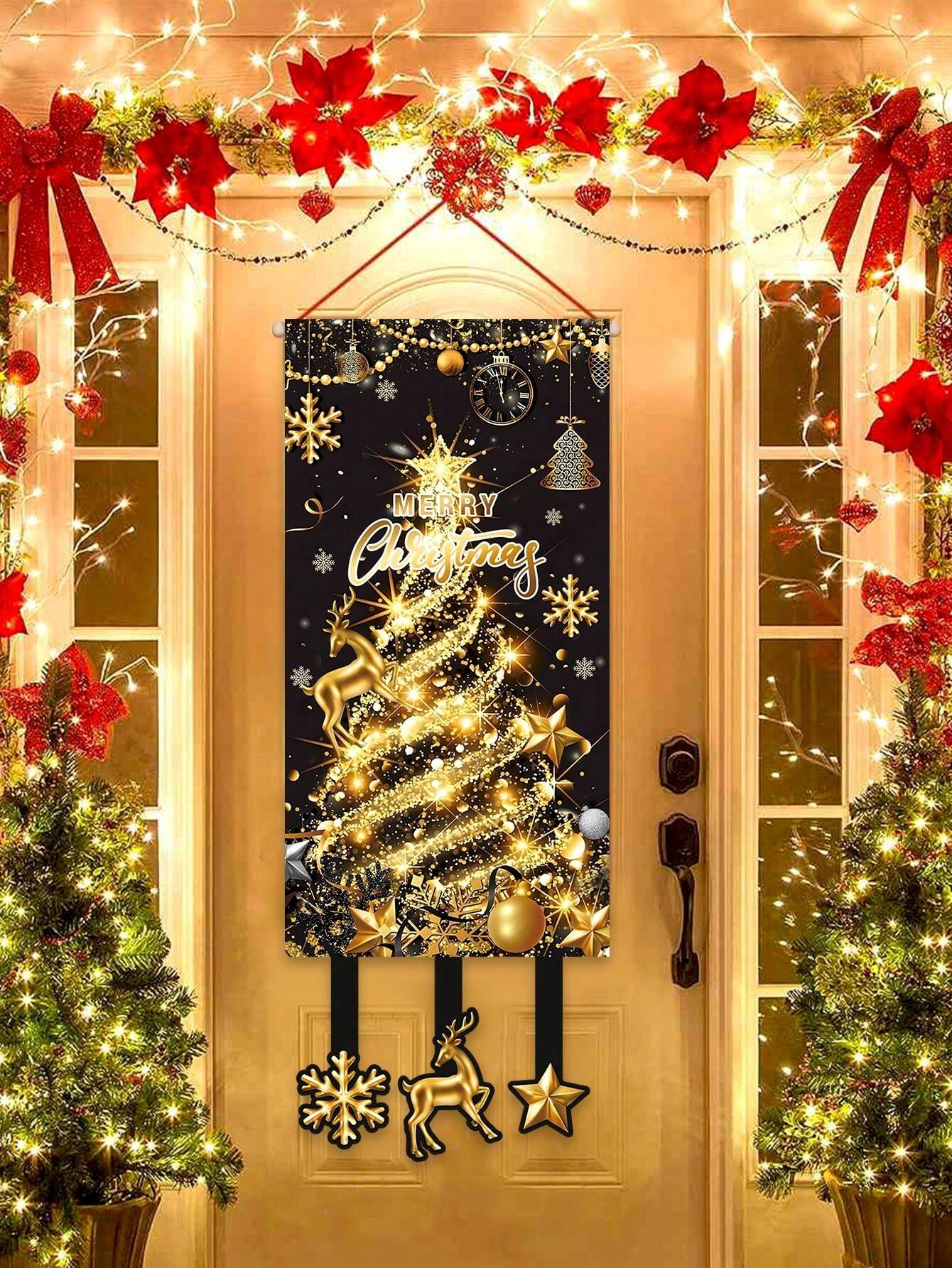 christmas front door covers​

