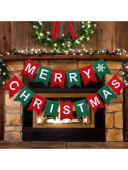 Merry Christmas Banner Set - Vibrant Holiday Decor For Walls