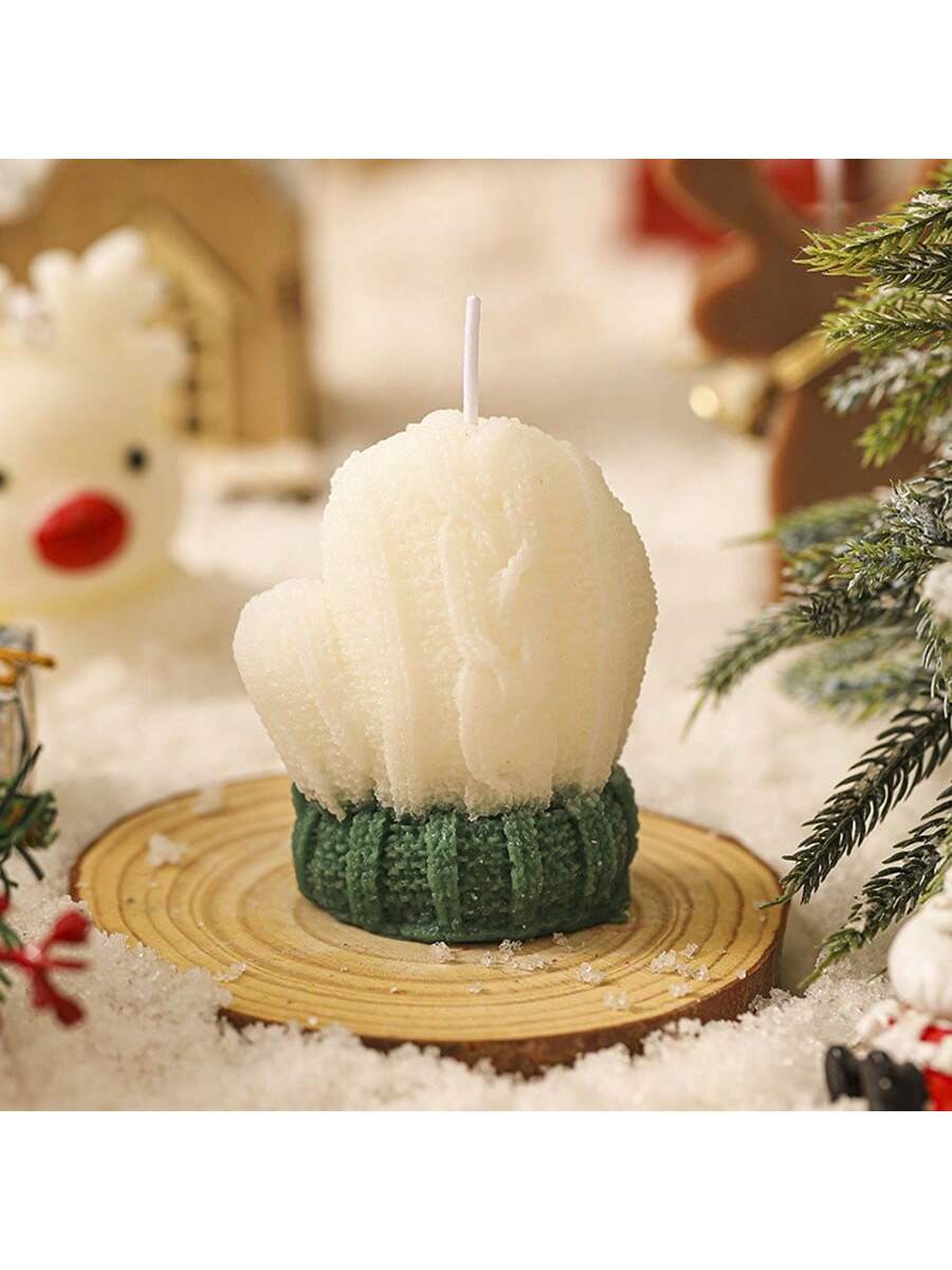 christmas scented candles white