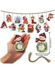 wood slice christmas ornaments Size