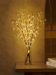 Christmas lighted twig tree