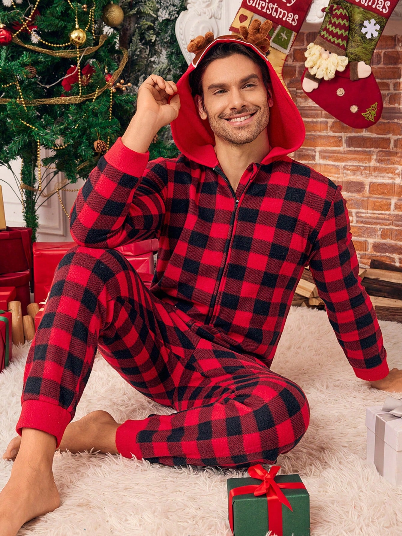 Plaid christmas pajamas