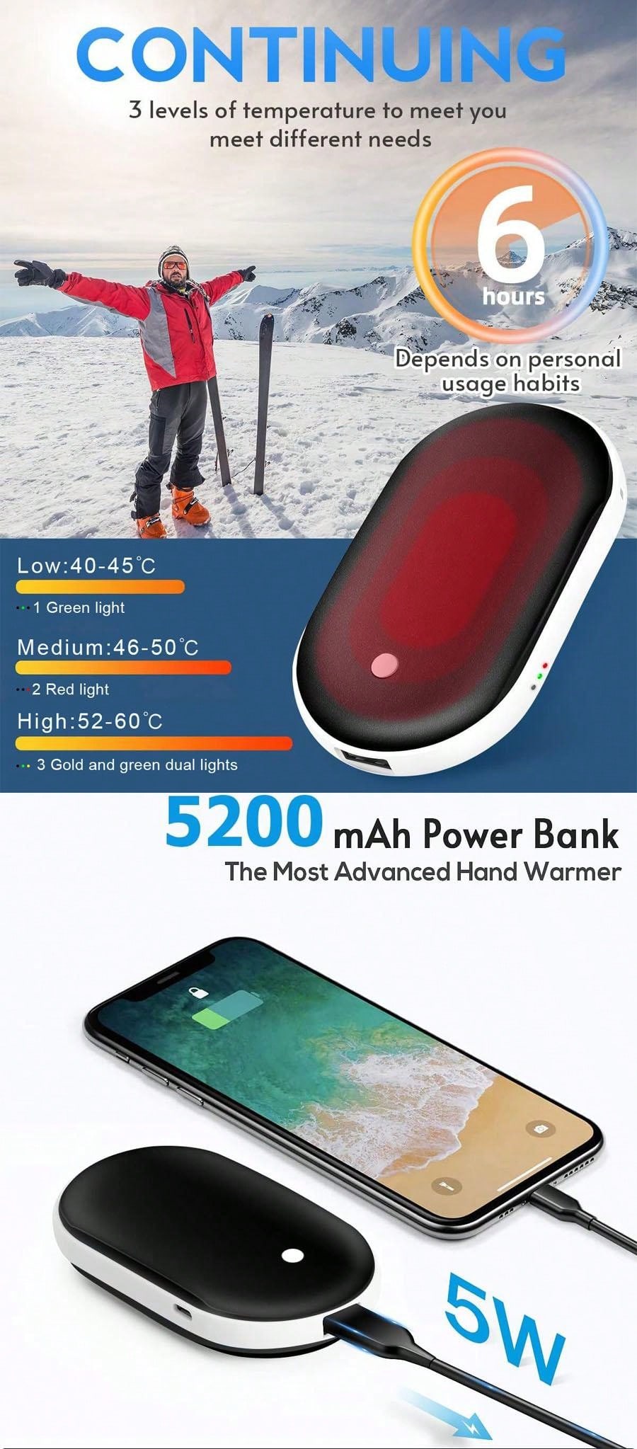 Hand warmer and power bank