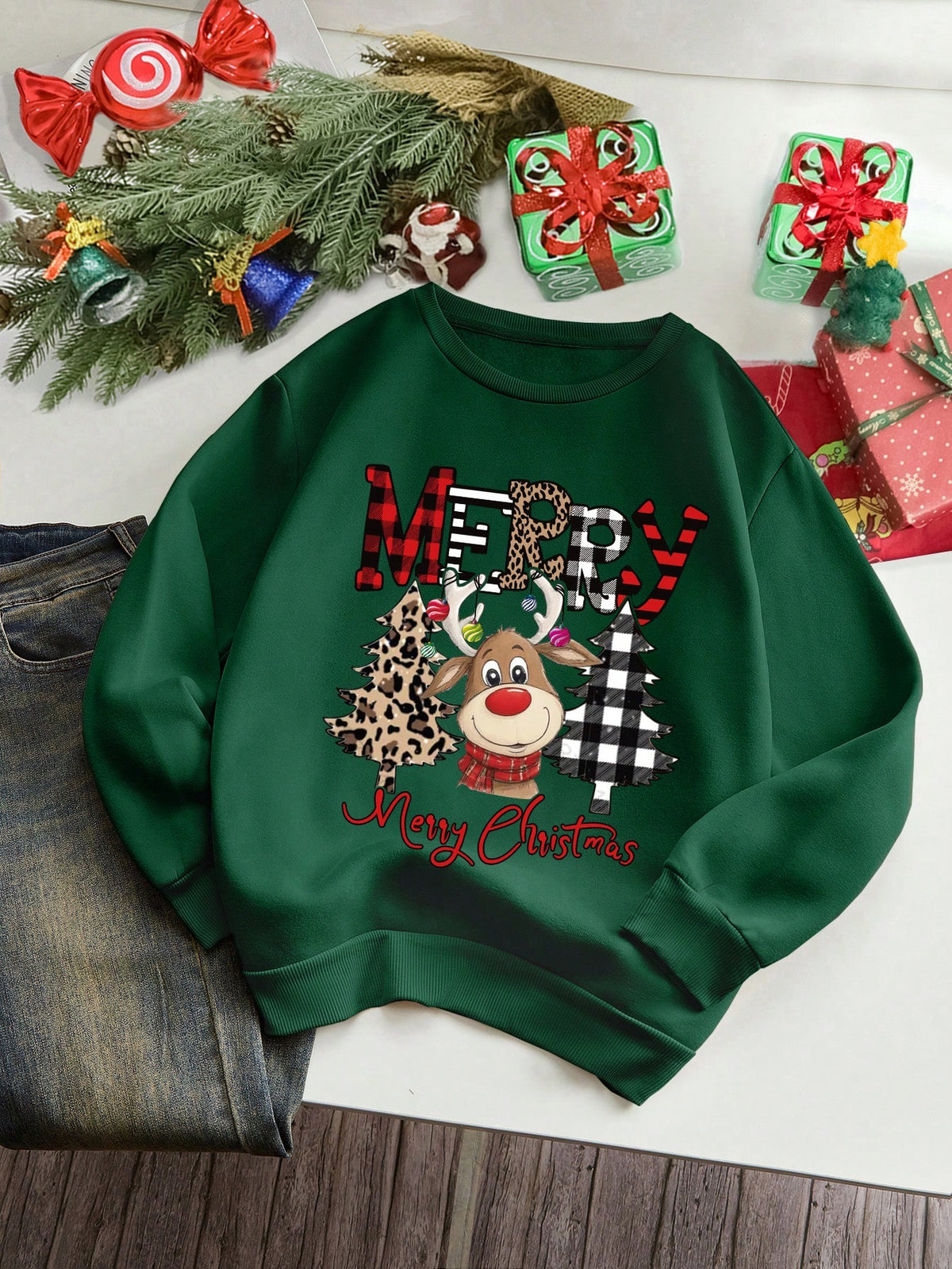 Cartoon sweatshirt green