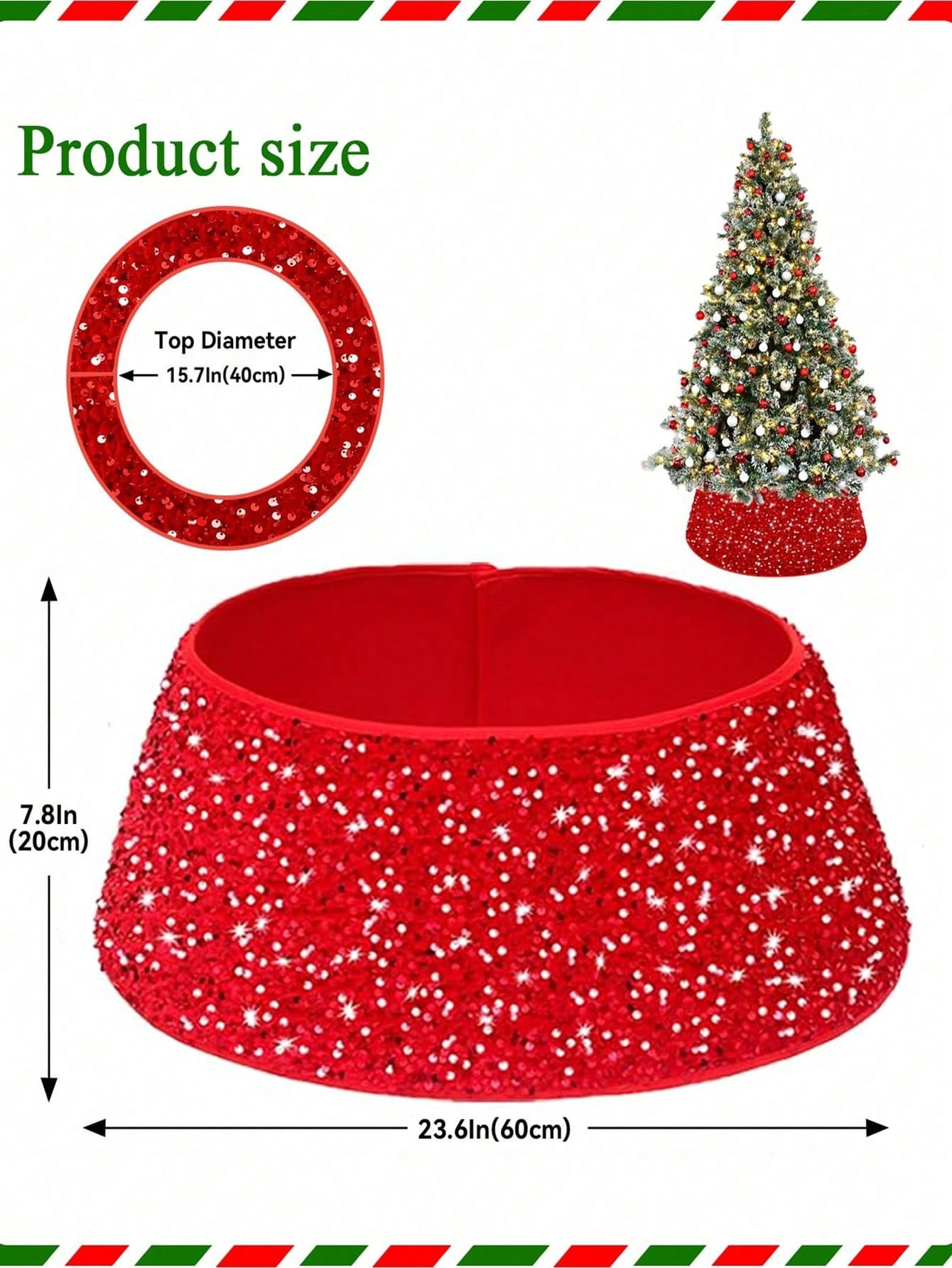 Christmas tree light ring Size