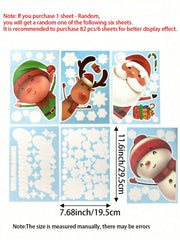 christmas window stickers​ Size