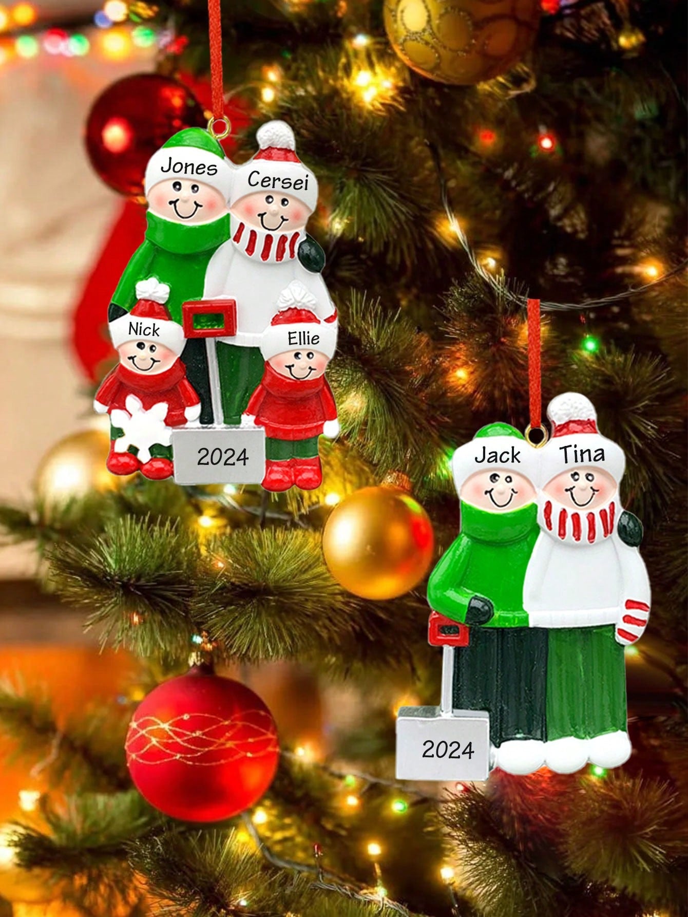 Personalized Family Christmas Ornaments 