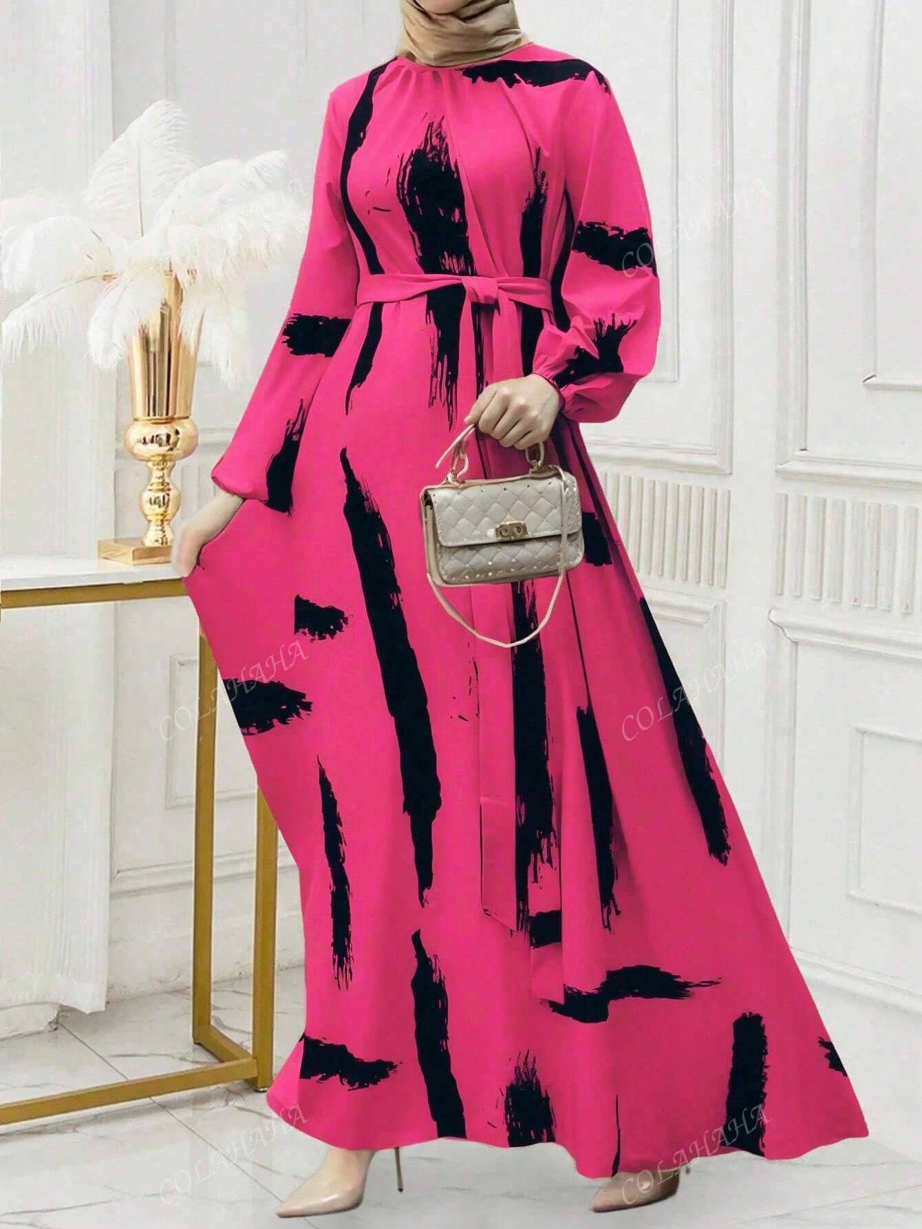 print maxi dress