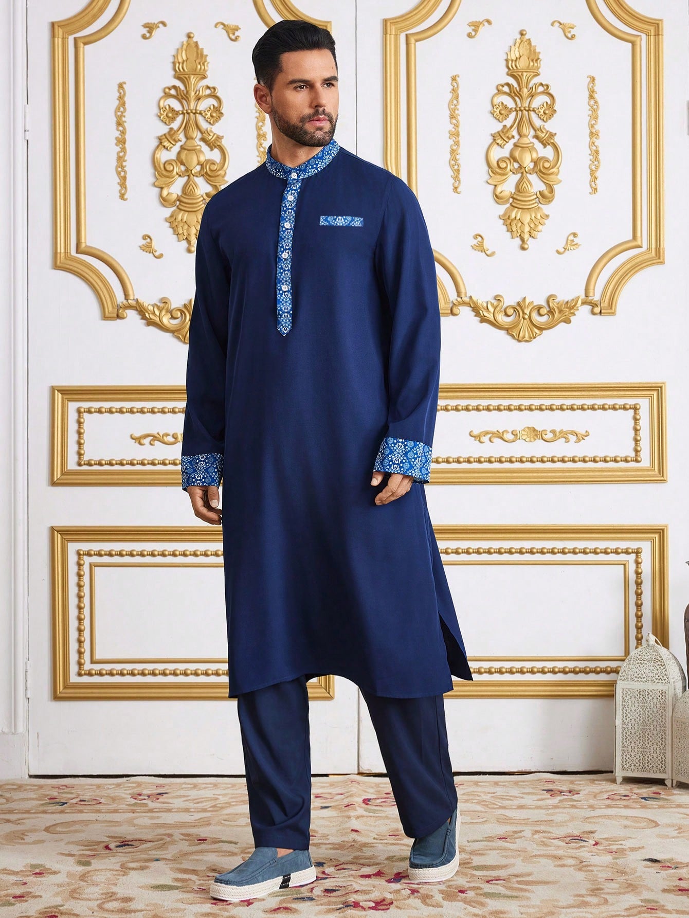 Navy Blue Panjabi 