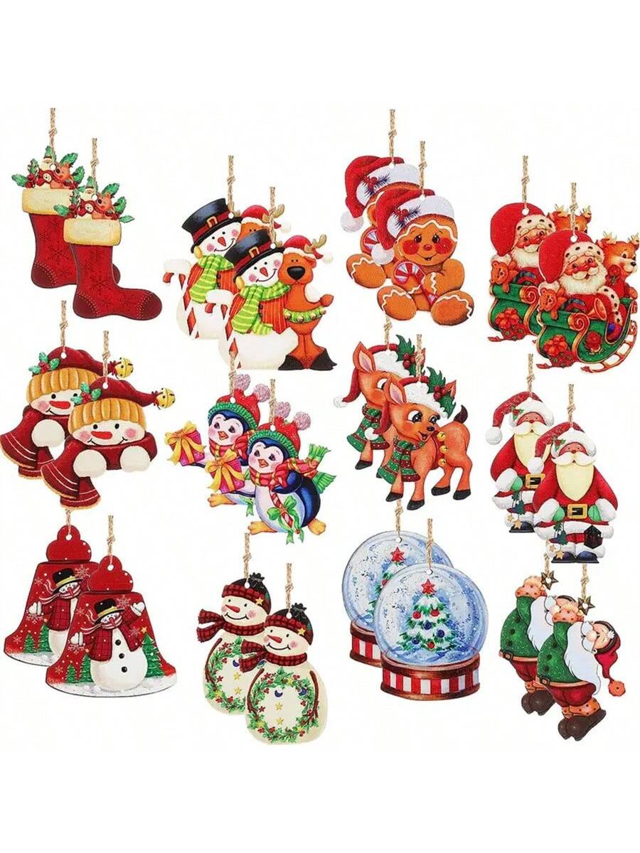 Wooden christmas ornaments