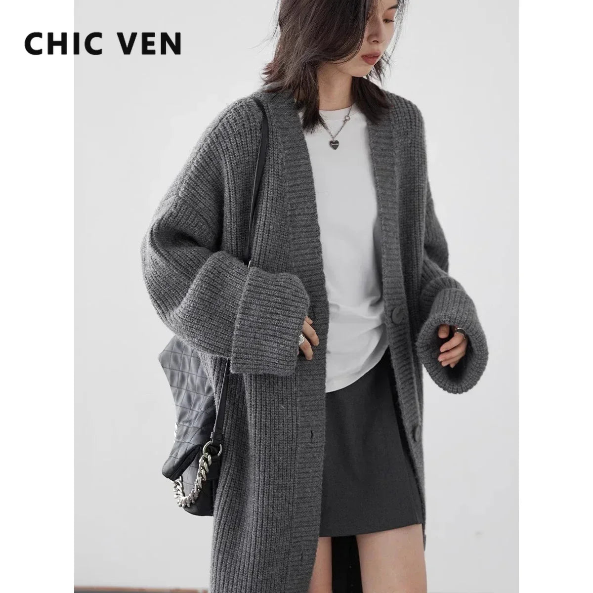 womens long grey coat