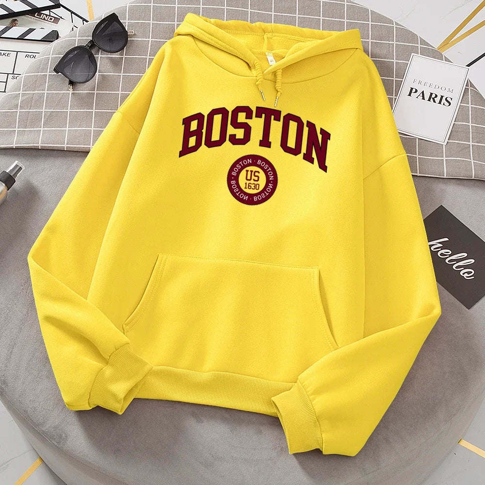 Yellow Boston hoodie