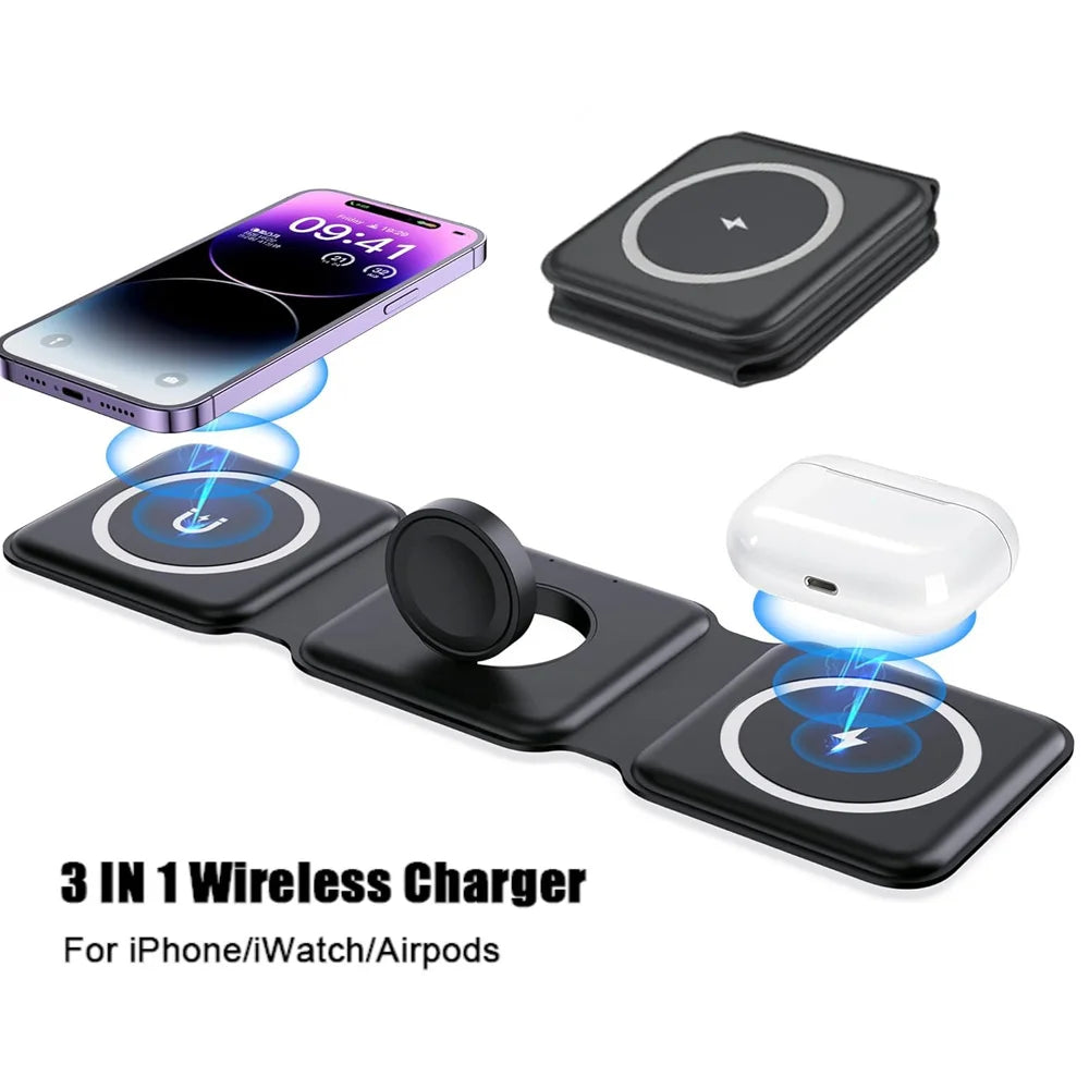 3 in 1 foldable wireless charger