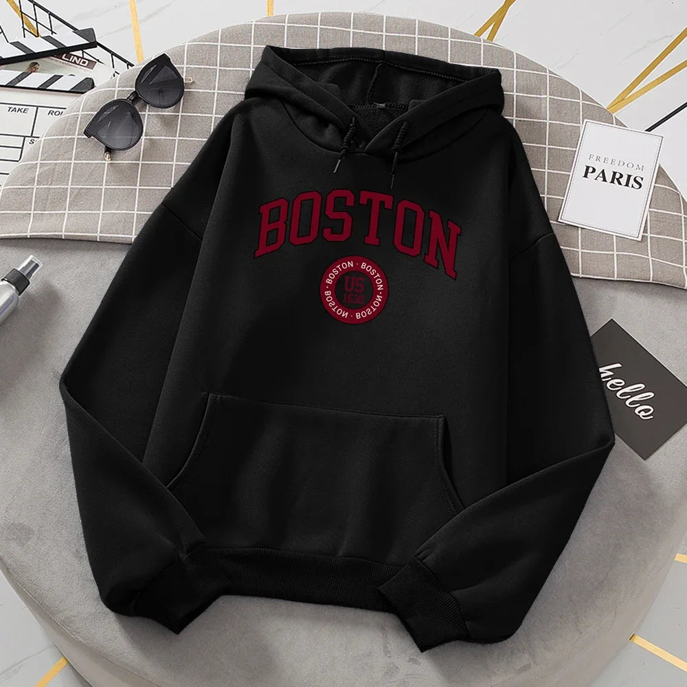 Black Boston hoodie