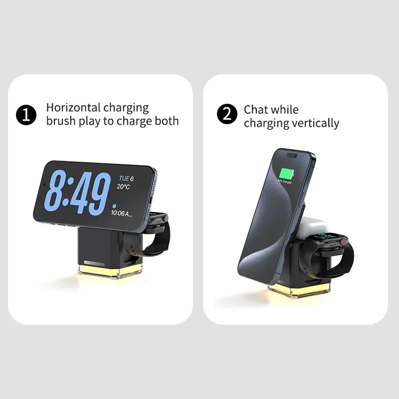 4 in 1 charging station horizontal vs vertically