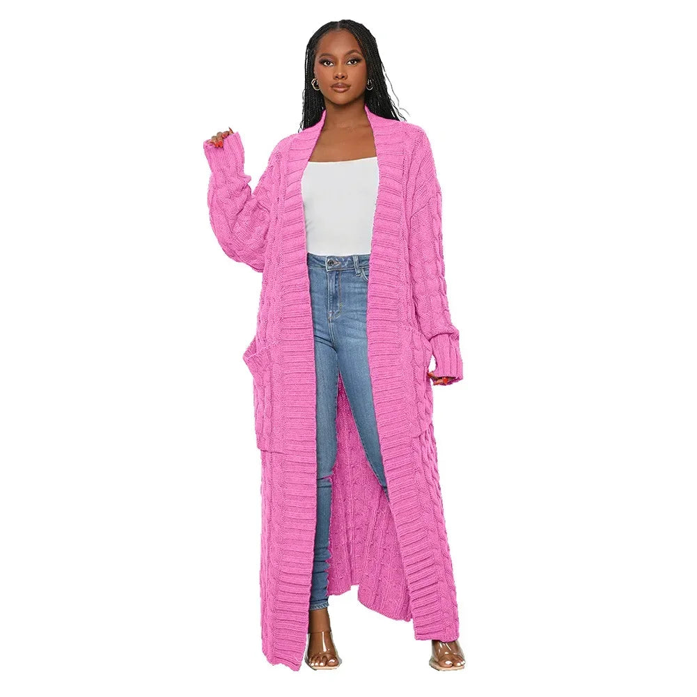 pink  Long Sleeve Cardigan