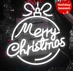 Merry Christmas Neon Sign, Christmas Led Neon Light, Blessing Neon Sign