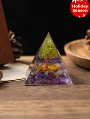 A Tai Chi pattern designed resin pyramid decorative ornament suitable