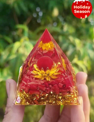 A Tai Chi pattern designed resin pyramid decorative ornament suitable