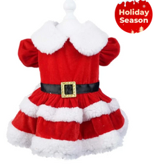 Christmas Pet Costume, Santa Claus Dress-up Clothes, Dog New Year Dress Skirt