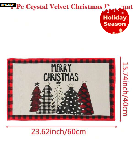 Christmas Pine Doormat, Merry Christmas Decorations