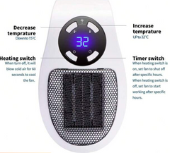 500W Smart Space Electric Fan Heater