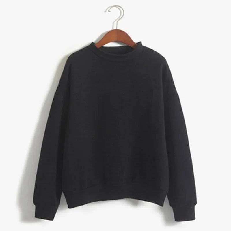 black Basic Sweatshirts 