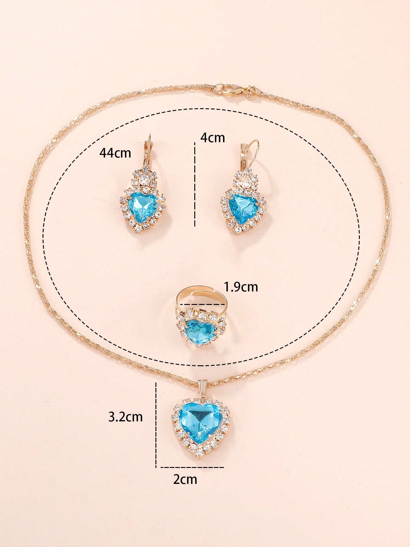 Heart jewelry set