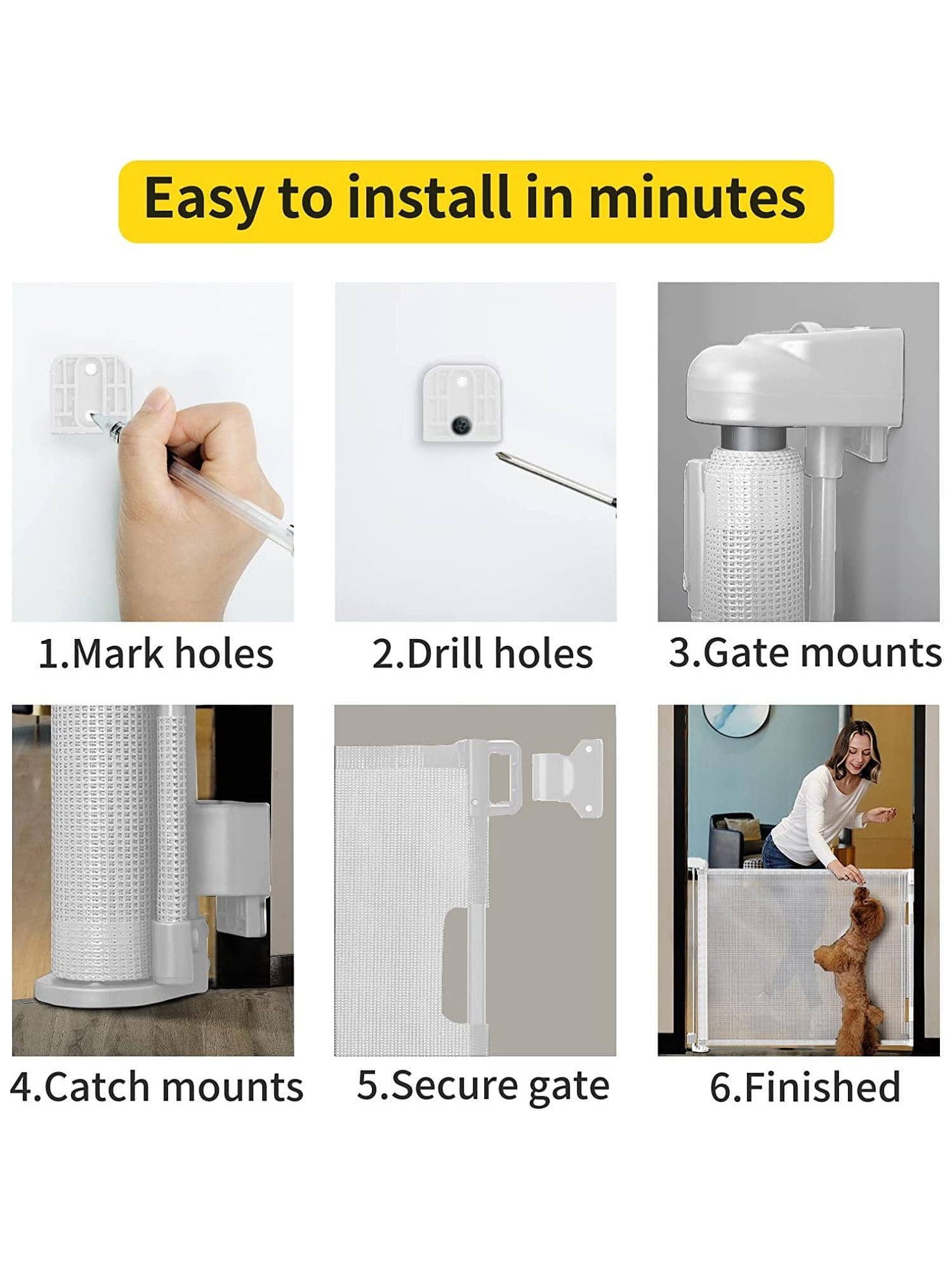 Retractable baby gate