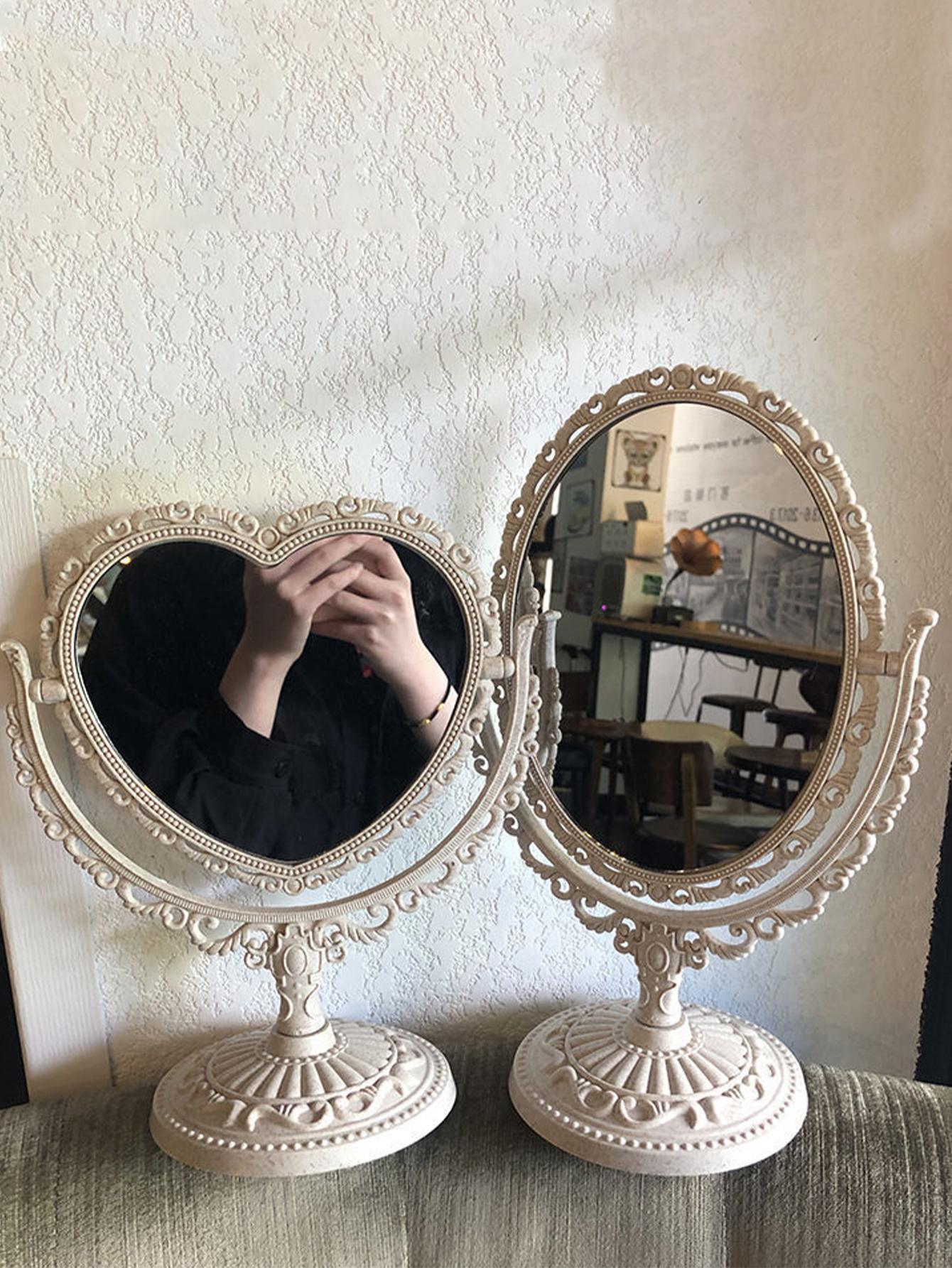 vintage heart shaped mirror​

