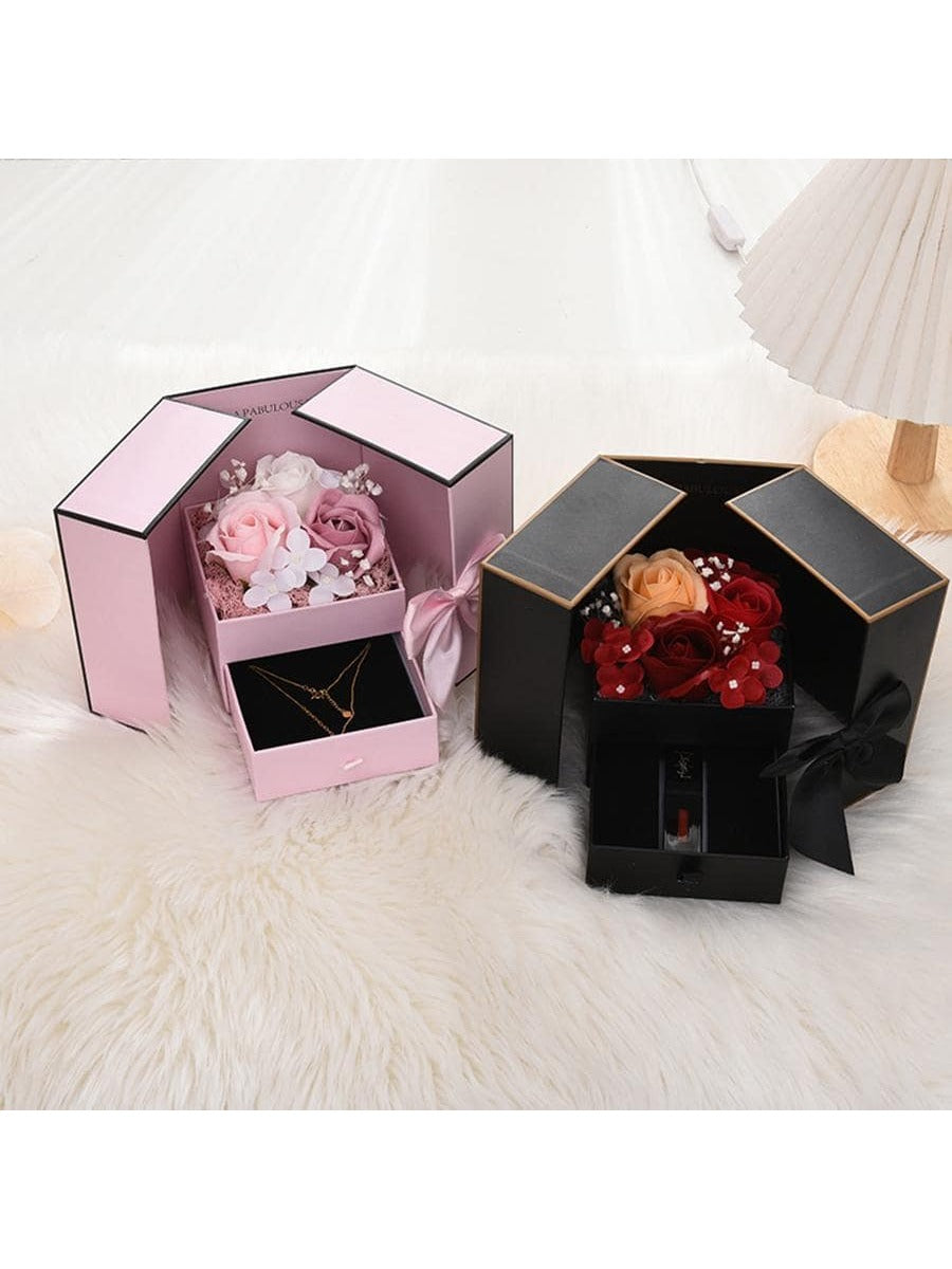 Rose gift box Black and Pink 