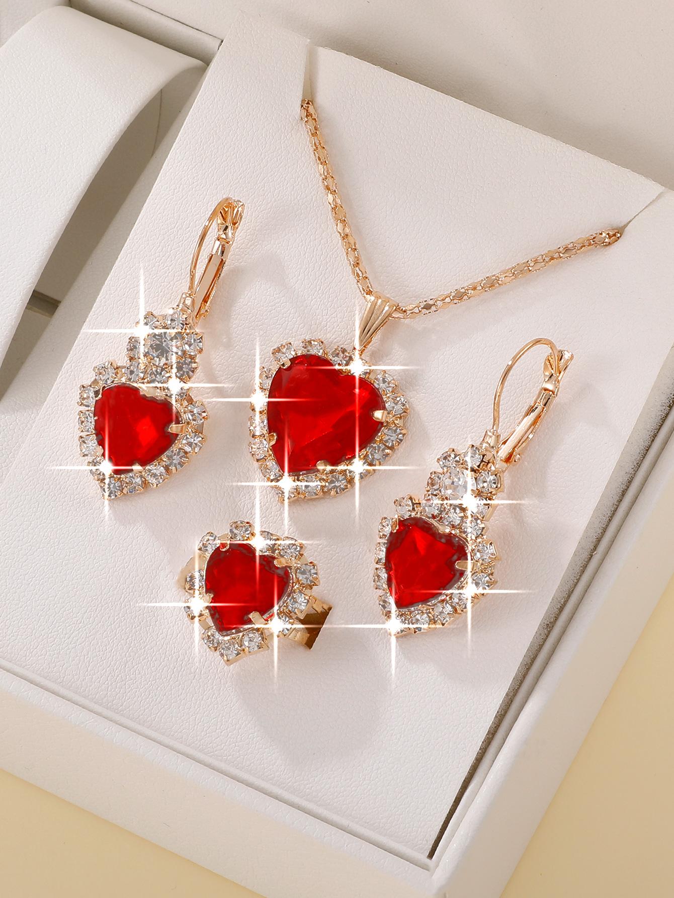 red Heart jewelry set