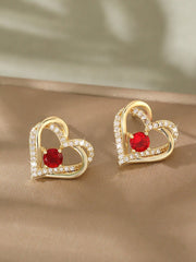 heart shaped diamond earrings​

